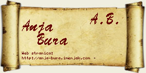 Anja Bura vizit kartica
